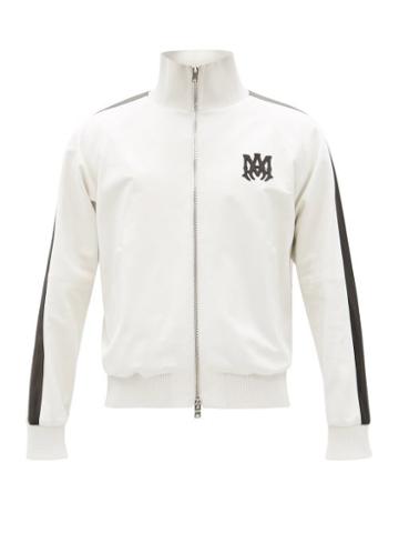 Matchesfashion.com Amiri - M.a. Logo-appliqu Plong-leather Track Jacket - Mens - White