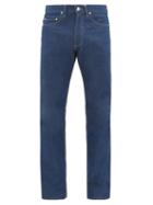 Matchesfashion.com E. Tautz - Contrast-stitch Slim-fit Cotton Jeans - Mens - Indigo