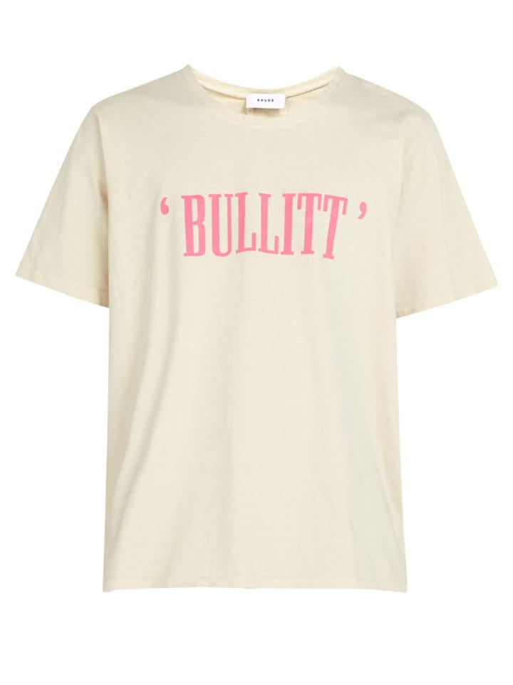 Rhude Bullit Printed Cotton T-shirt