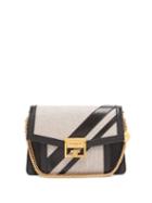 Matchesfashion.com Givenchy - Gv3 Small Canvas And Leather Cross Body Bag - Womens - Black White