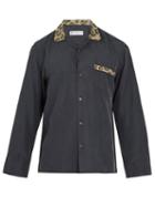 Matchesfashion.com Cobra S.c. - Contrast Leopard Jacquard Panelled Silk Shirt - Mens - Multi