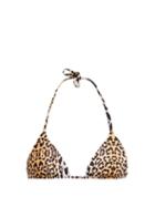 Matchesfashion.com Reina Olga - Love Triangle Leopard Print Bikini Top - Womens - Leopard