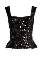 Matchesfashion.com Dolce & Gabbana - Sequinned Peplum Top - Womens - Black