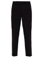 Matchesfashion.com Neil Barrett - Satin Striped Twill Straight Leg Trousers - Mens - Black