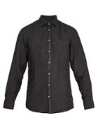 Massimo Alba Point-collar Teardrop-print Silk Shirt