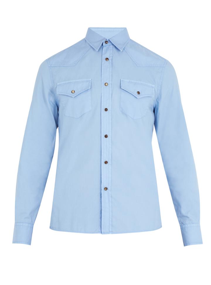 Brunello Cucinelli Slim-fit Patch-pocket Cotton Shirt