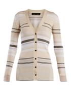 Proenza Schouler V-neck Ribbed-knit Striped Cardigan