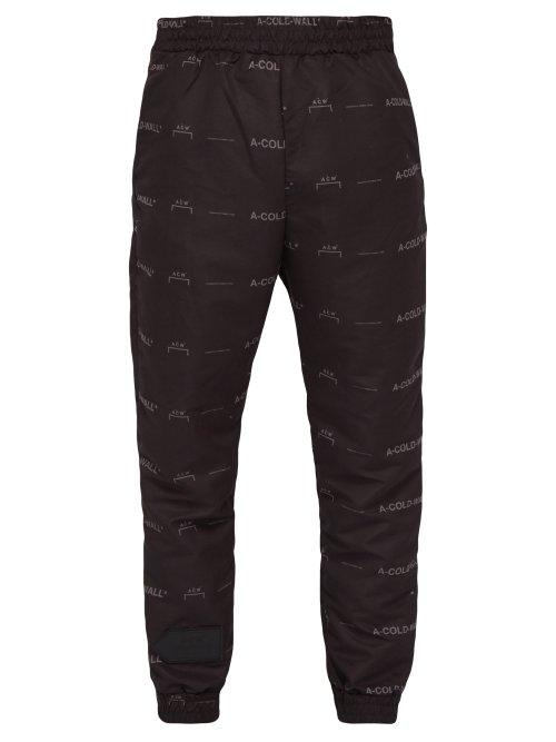 Matchesfashion.com A-cold-wall* - Logo Print Track Pants - Mens - Black