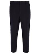 Matchesfashion.com Jil Sander - Slim Fit Wool And Mohair Blend Trousers - Mens - Dark Blue
