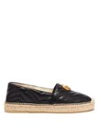 Matchesfashion.com Gucci - Pilar Gg Quilted Leather Espadrilles - Womens - Black