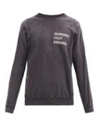 Matchesfashion.com Satisfy - Cult Distressed Cotton-jersey Sweatshirt - Mens - Black