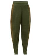 Matchesfashion.com Stella Mccartney - Zipped Hem Wool Track Pants - Womens - Dark Green