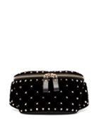 Matchesfashion.com Valentino - Rockstud Spike Quilted Velvet And Leather Belt Bag - Womens - Black