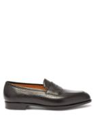 Matchesfashion.com Edward Green - Piccadilly Grained-leather Loafers - Mens - Black