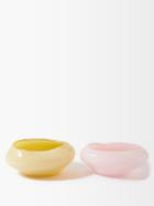 Helle Mardahl - Set Of Two Candy Dishes - Womens - Yellow Pink