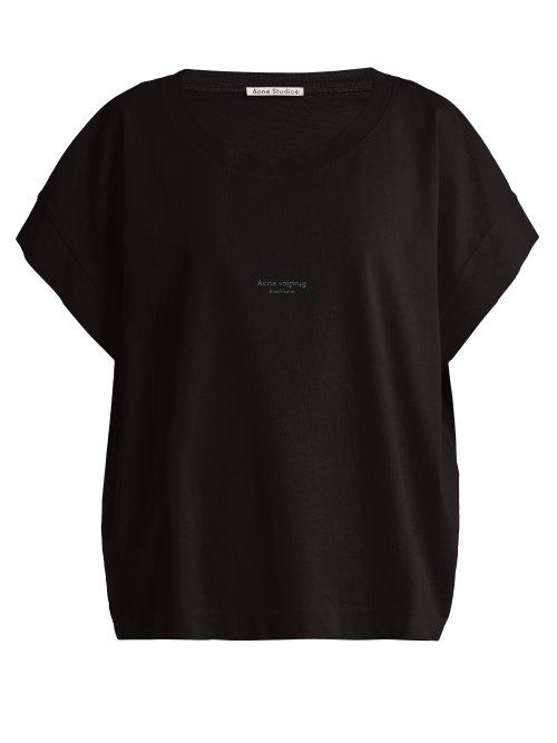 Matchesfashion.com Acne Studios - Tohnek Boat Neck Cotton T Shirt - Womens - Black