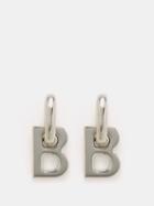 Balenciaga - B-charm Xs Hoop Earrings - Womens - Silver
