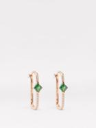 Raphaele Canot - Diamond, Tsavorite & 18kt Rose-gold Earrings - Womens - Green Multi