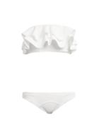 Matchesfashion.com Lisa Marie Fernandez - Sabine Ruffled Bonded Bikini - Womens - White