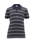 Matchesfashion.com Odyssee - Tk Riker Striped Cotton-knit Polo Shirt - Mens - Navy White