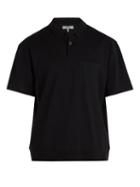 Matchesfashion.com Lanvin - Oversized Cotton Piqu Polo Shirt - Mens - Black
