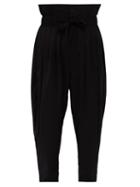 Matchesfashion.com Sasquatchfabrix - Nanpou Paperbag Waist Twill Trousers - Mens - Black
