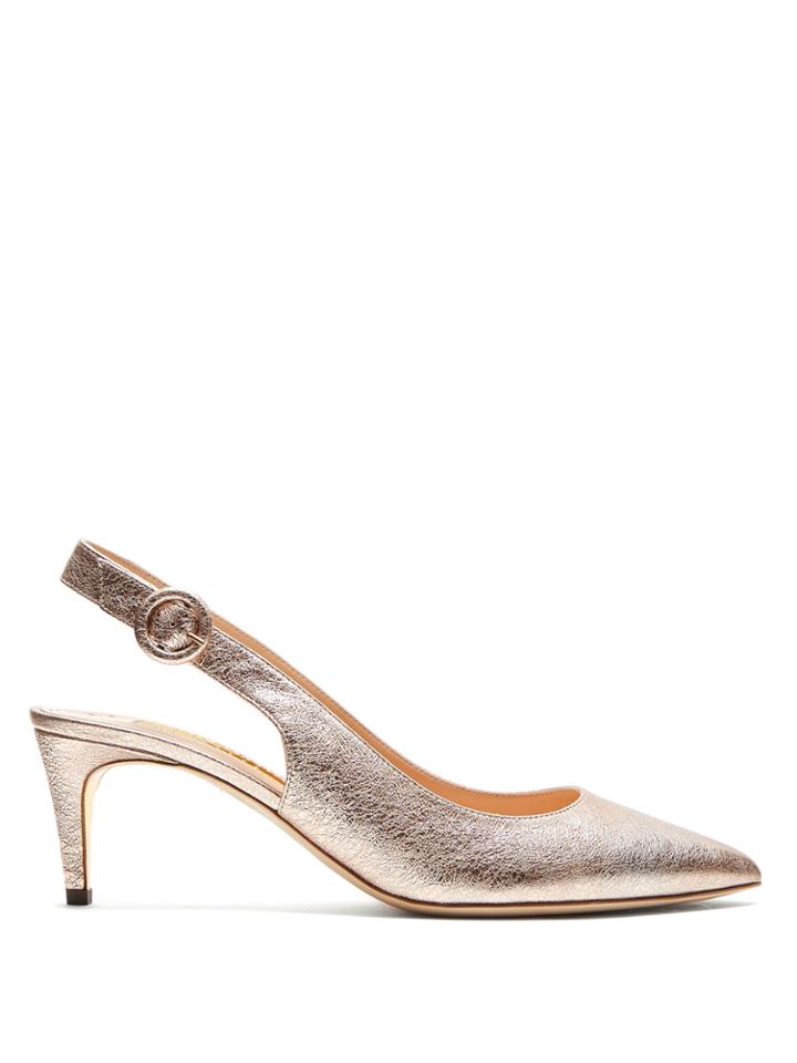 Rupert Sanderson Diana Slingback Leather Pumps