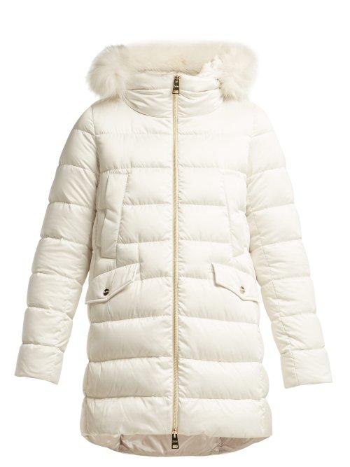Matchesfashion.com Herno - Bonbon Quilted Down Coat - Womens - Ivory