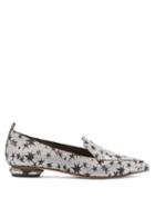 Matchesfashion.com Nicholas Kirkwood - Beya Star Jacquard Loafers - Womens - Black Silver