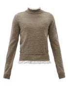 Matchesfashion.com Maison Margiela - Distressed Layered Wool Sweater - Mens - Brown