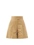Matchesfashion.com A.p.c. - Diane Cotton-canvas Shorts - Womens - Beige