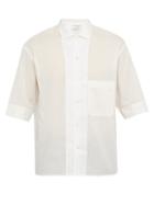 Matchesfashion.com Lemaire - Oversized Piqu Striped Cotton Poplin Shirt - Mens - Cream