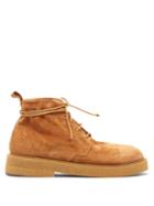 Matchesfashion.com Marsll - Wraparound-lace Suede Boots - Mens - Brown