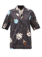 Matchesfashion.com Lee Mathews - Bloomsbury Abstract-print Cotton-poplin Shirt - Womens - Black Print