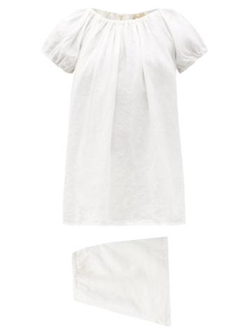 Ladies Lingerie Deiji Studios - Vintage Short Linen Pyjamas - Womens - White