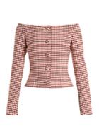 Brock Collection Jackie Off-the-shoulder Gingham Top