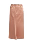 Sies Marjan Ghotus Flared Bonded-satin Skirt