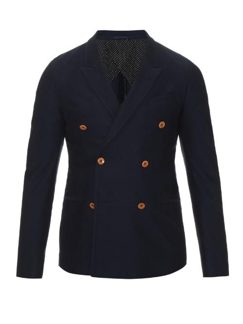 Gucci Double-breasted Cotton-drill Blazer