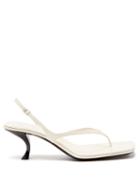 Matchesfashion.com The Row - Constance Mid-heel Leather Sandals - Womens - White