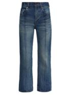 Saint Laurent - High-rise Cropped Straight-leg Jeans - Womens - Denim