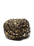 Matchesfashion.com Gucci - Leopard Print Turban Headband - Womens - Gold