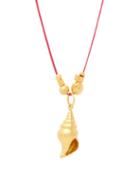 Matchesfashion.com Pippa Small Turquoise Mountain - Shell 18kt Gold Pendant Necklace - Womens - Gold
