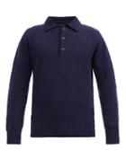 Matchesfashion.com Howlin' - Point-collar Wool Sweater - Mens - Navy