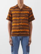 Wales Bonner - Rhythm Printed-twill Shirt - Mens - Brown Multi