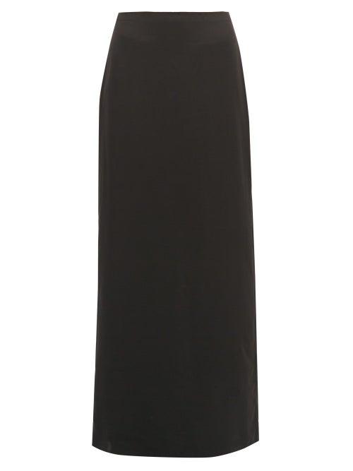 Matchesfashion.com The Row - Hena Twill Maxi Skirt - Womens - Dark Green