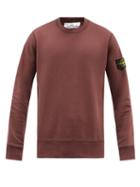 Stone Island - Logo-patch Cotton-jersey Sweatshirt - Mens - Brown