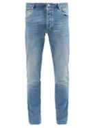 Matchesfashion.com Brunello Cucinelli - Washed Slim-leg Jeans - Mens - Light Blue