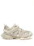 Balenciaga - Track Faux-leather And Recycled-mesh Trainers - Mens - Beige