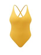 Matchesfashion.com Jade Swim - Mila Cross-strap Swimsuit - Womens - Yellow