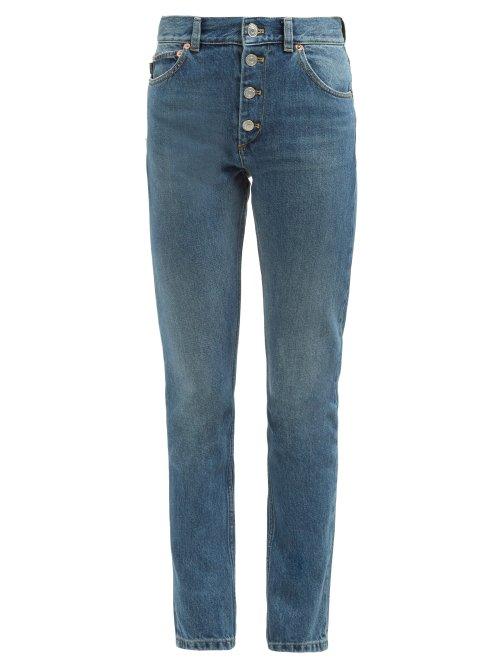 Matchesfashion.com Balenciaga - Tube High Rise Denim Jeans - Womens - Light Blue
